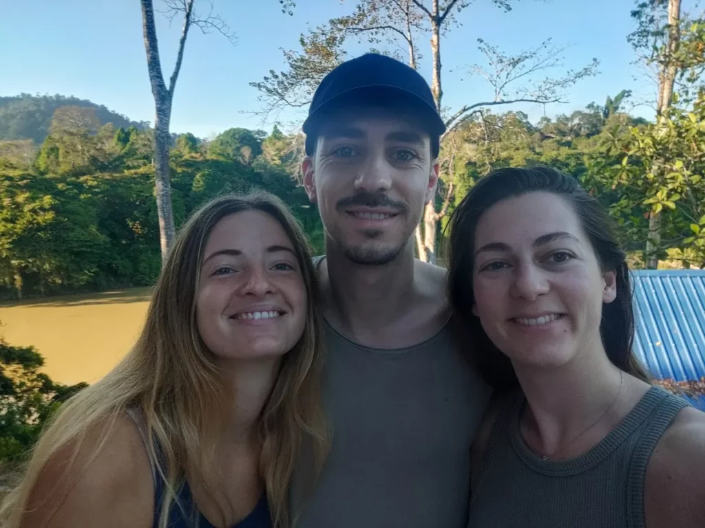 Simone, Giulia and I ready for the trek