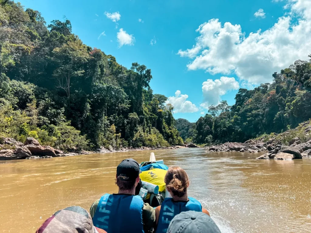 Navigating the Tahan River in Taman Negara