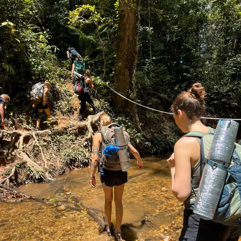 Crossing a small river