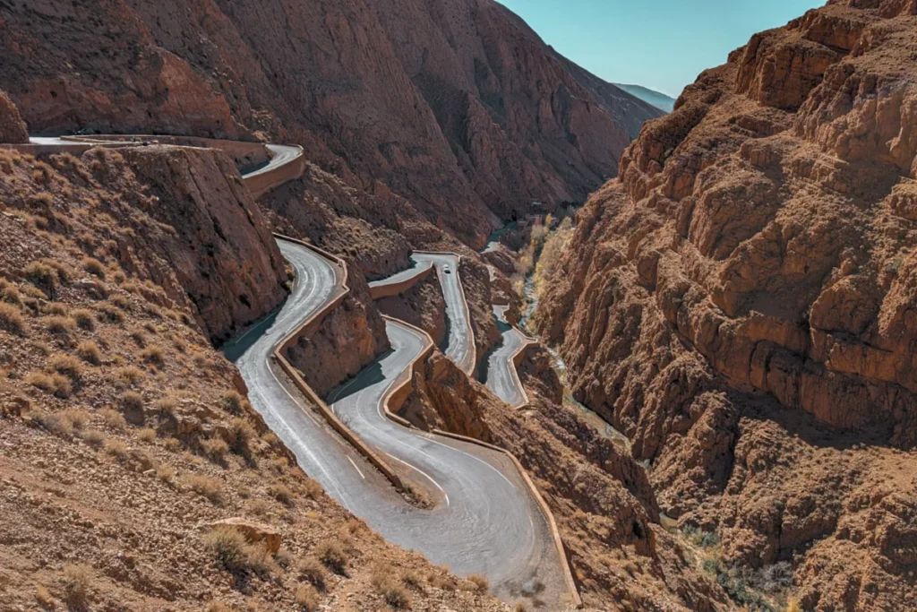 The famous "Road of 1000 Kasbahs" in Dades Gorge