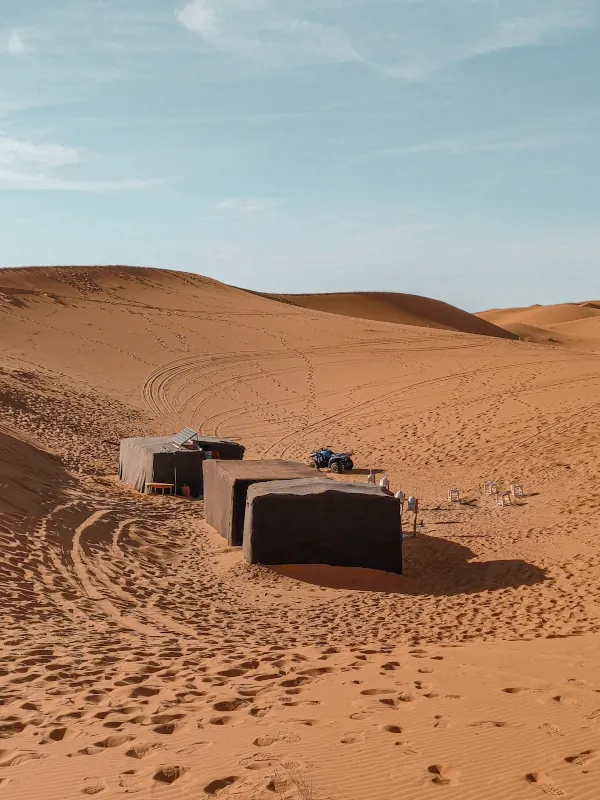 Our basic desert camp in the Sahara