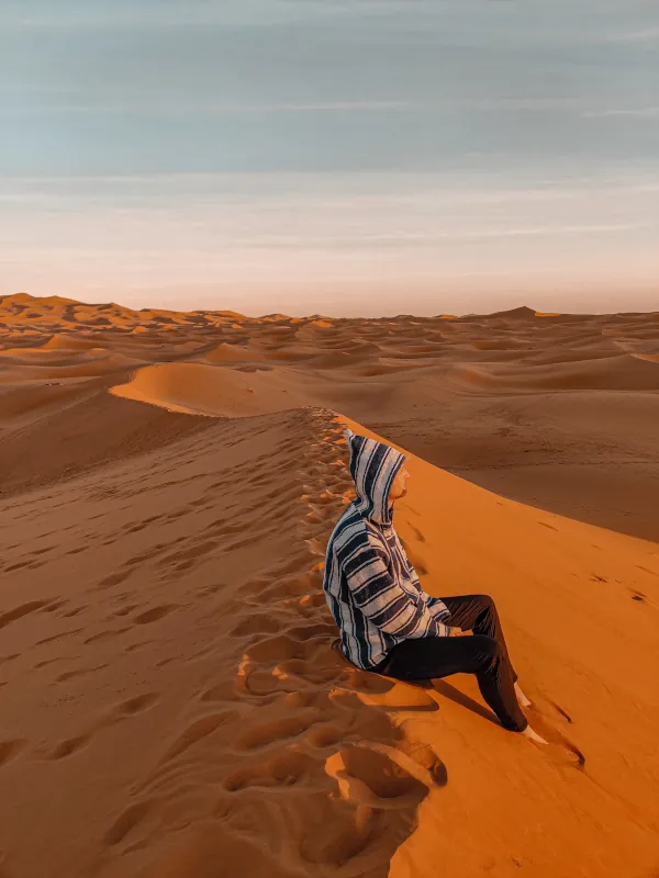 Watching the sunset from the dunes