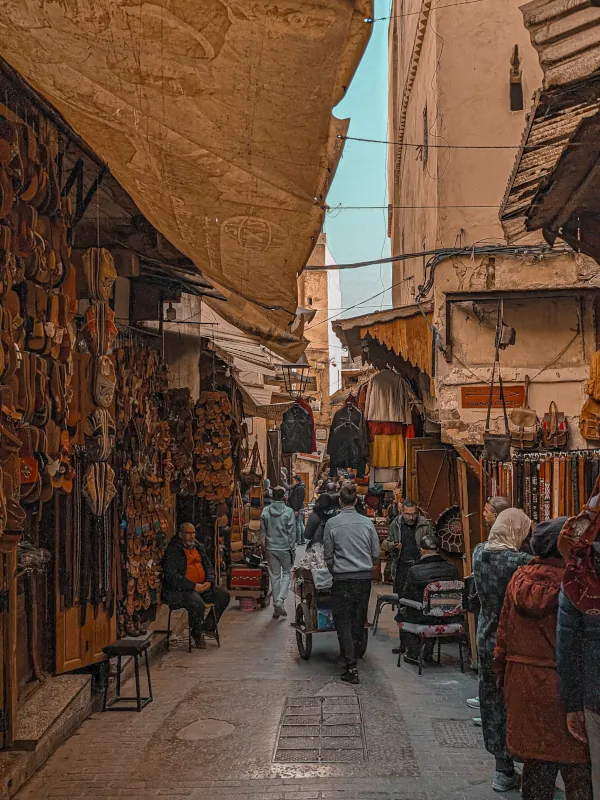 One of many streets in the Medina of Fes