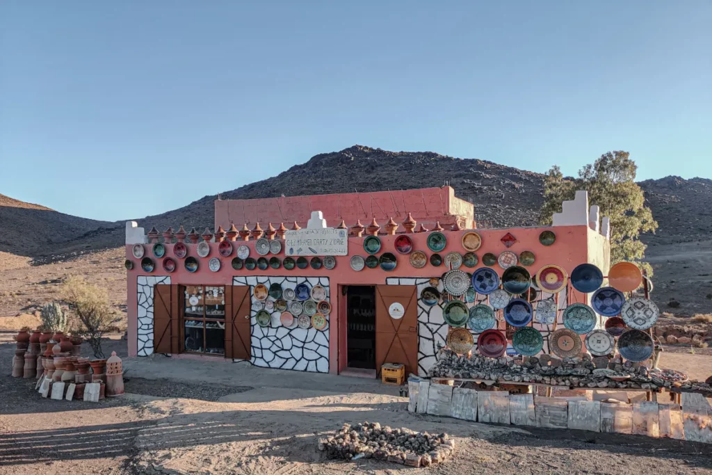 The road to Ait Benhaddou is full of these shops selling handmade ceramics