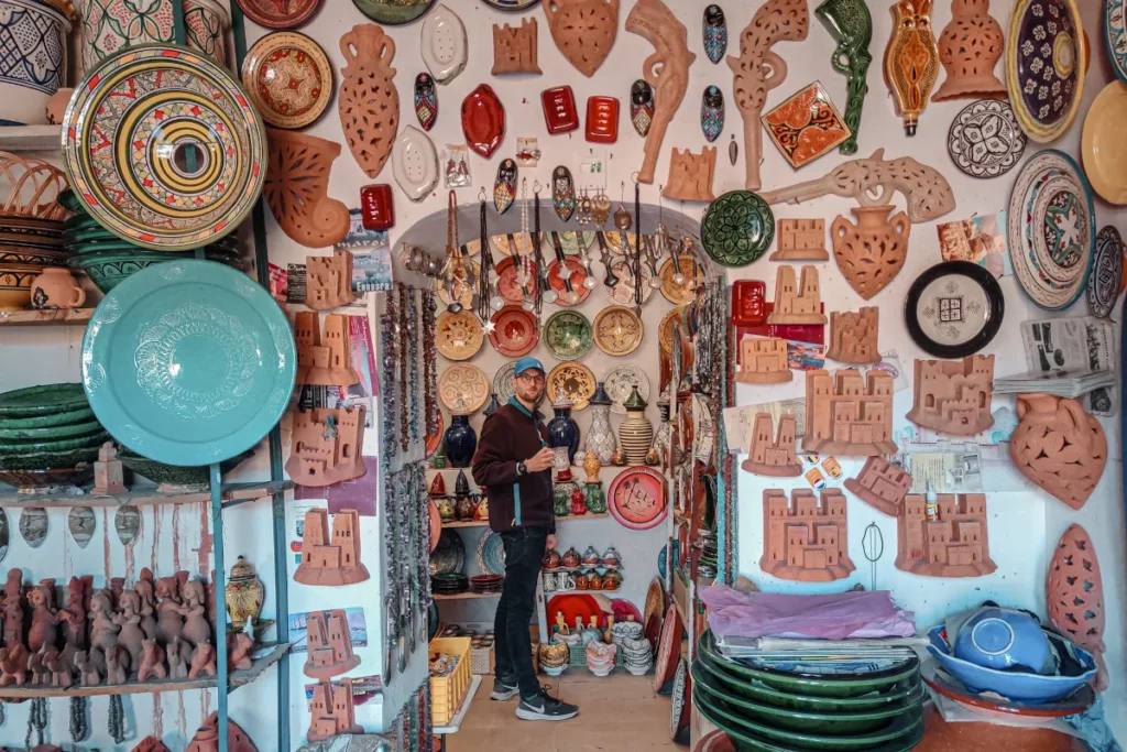 One of the many pottery and ceramic shops in the area