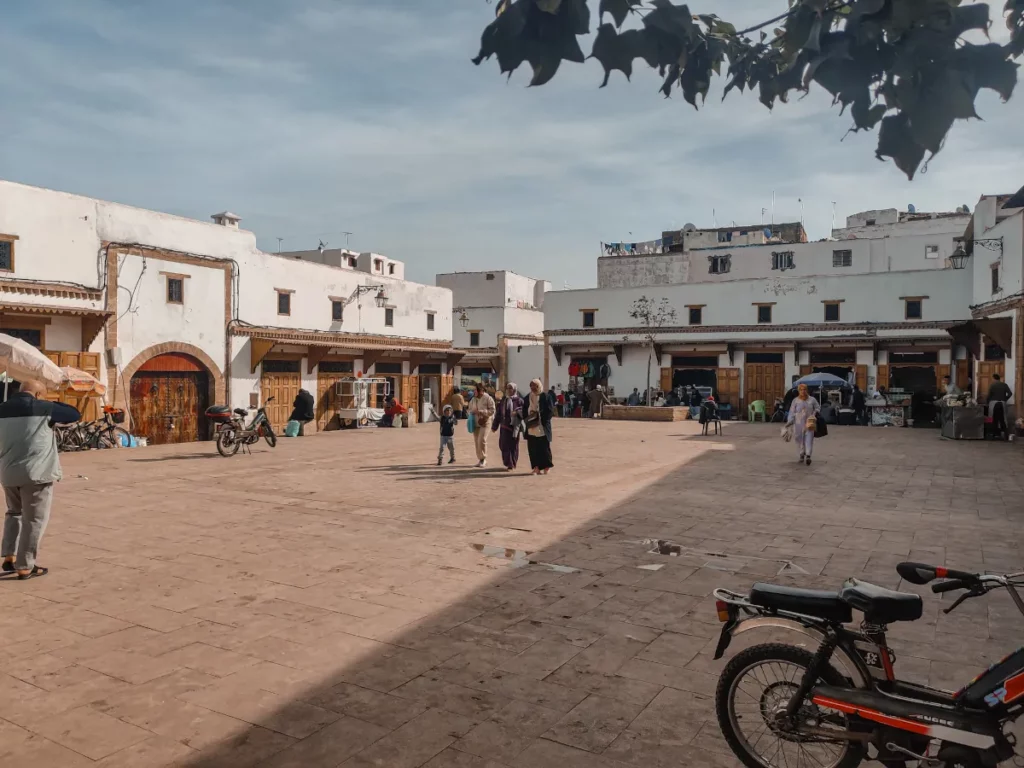 One of the many courtyards with restaurants in Rabat old town