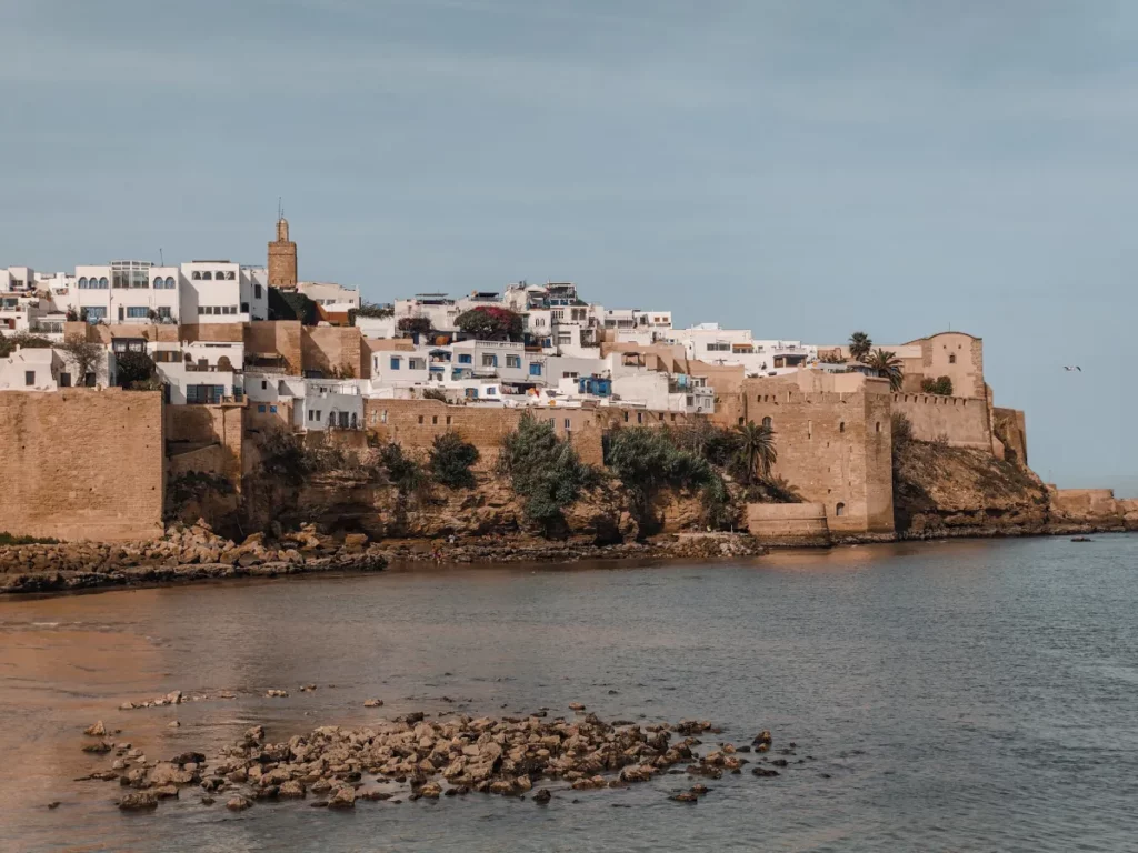 The view of the medina of Rabat from the seafront