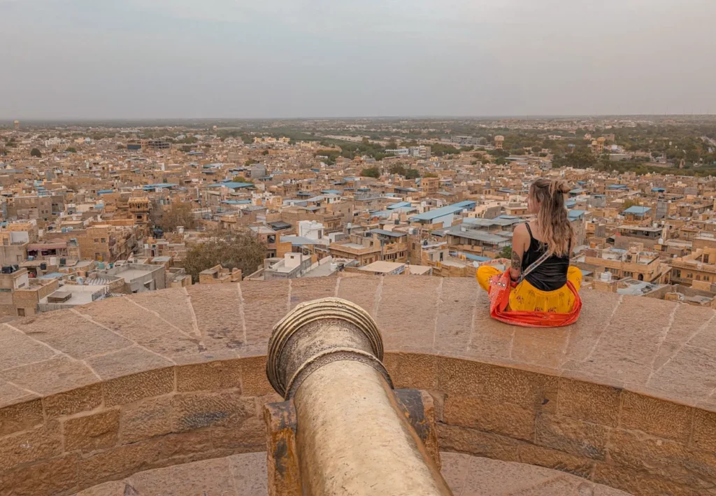 The golden cannon, sunset viewpoint in Jaisalmer fort