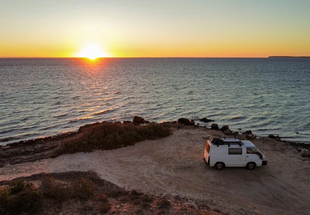 Enjoying the sunset by ourselves